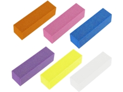 Conjunto de 5 limas de unha, esponja leve, sólidas, design completo para suas unhas.