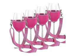 Suporte Para Taças De Vinho Para Colo Em Neoprene - 4 Unidades, Resistente À Água, Versátil E Presente Ideal