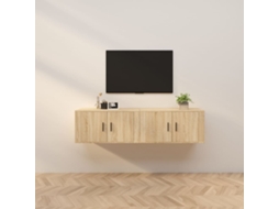 Vidaxl Móveis de Tv de Parede 2 Pcs 80x34,5x40 Cm Carvalho Sonoma