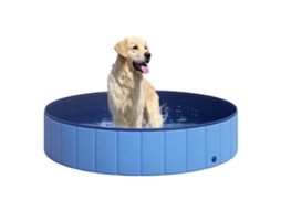 Piscina para Cães S/MARCA Ø140x30cm, antiderrapante, dobrável, exterior/interior