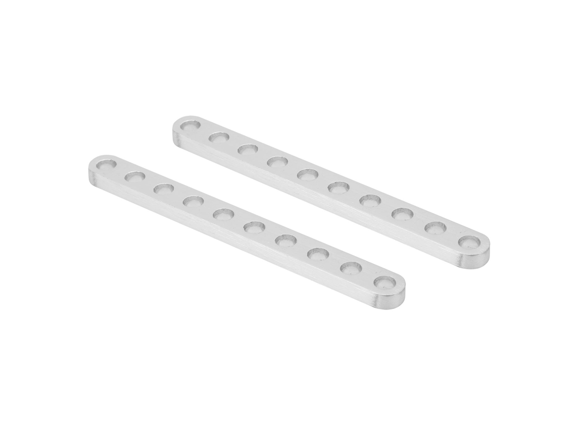 Par De Canales Planos De Aluminio Con 10 Agujeros Para Robô 4x8x80mm 3102-0010-0080
