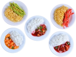 Conjunto de 5 Peças de Modelos de Comida em Pvc CHABERLU