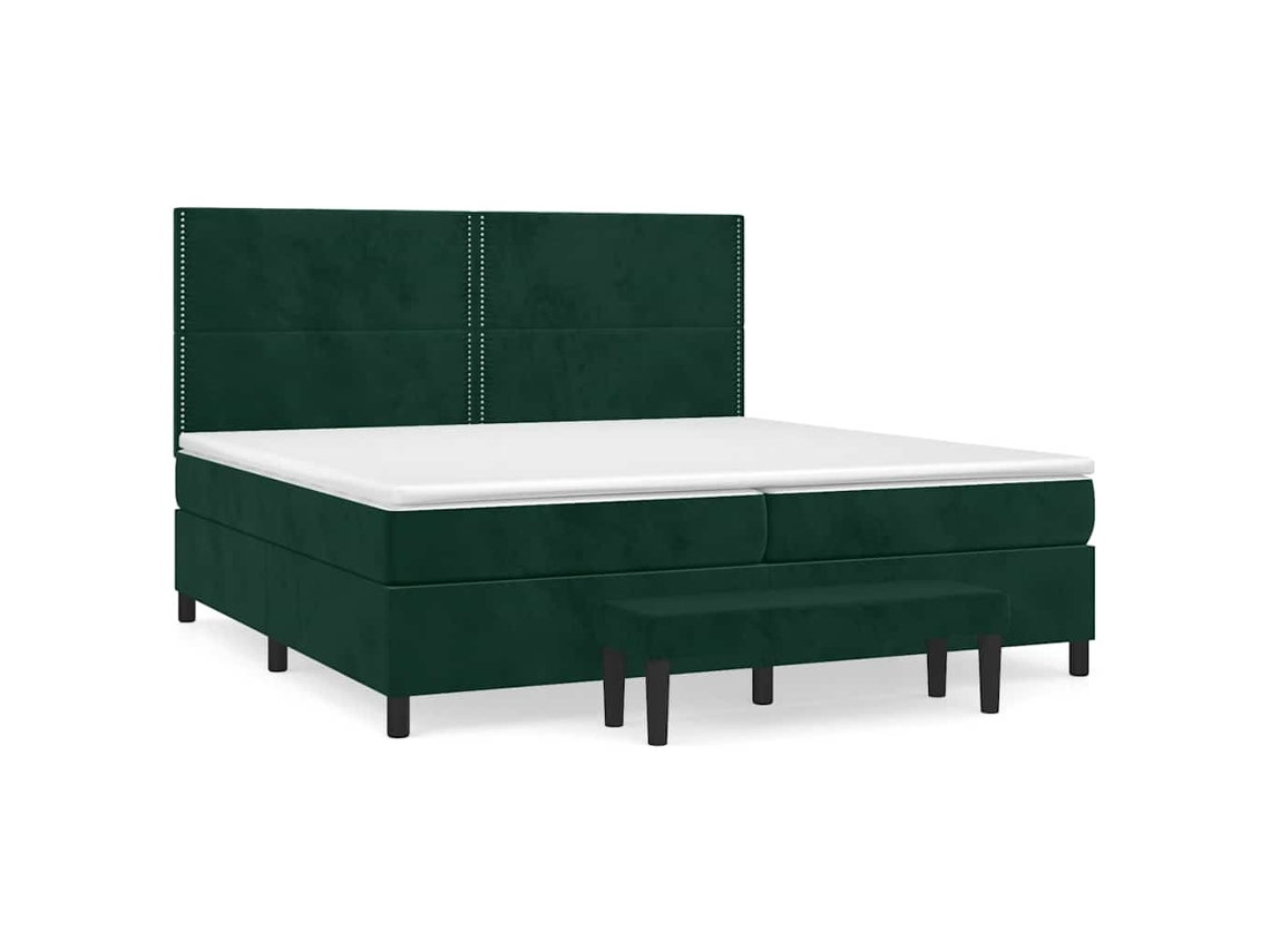 Box Spring Bed, Box Spring Beds Vidaxl Verde Veludo (200 X 200 Cm)