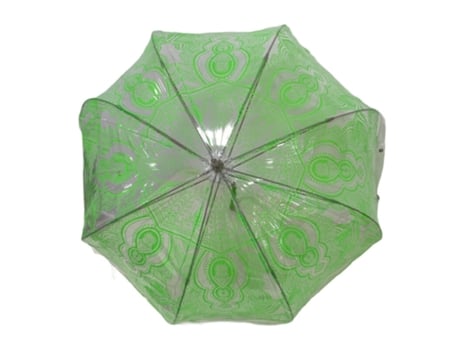 Guarda-chuva Clima Sra. Comprido Manual Transparente Verde