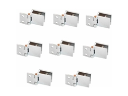Dobradiças Para Portas De Vidro, Pacote Com 8 Unidades, 5 Mm E 8 Mm, Ajustáveis, Com Fixação Única Para Armários