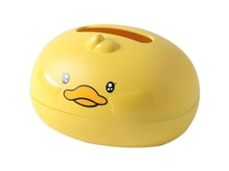Porta Papel Higiénico Patito Cute Resistente Para Mesada Dispensador De Toallas Faciales Duradero
