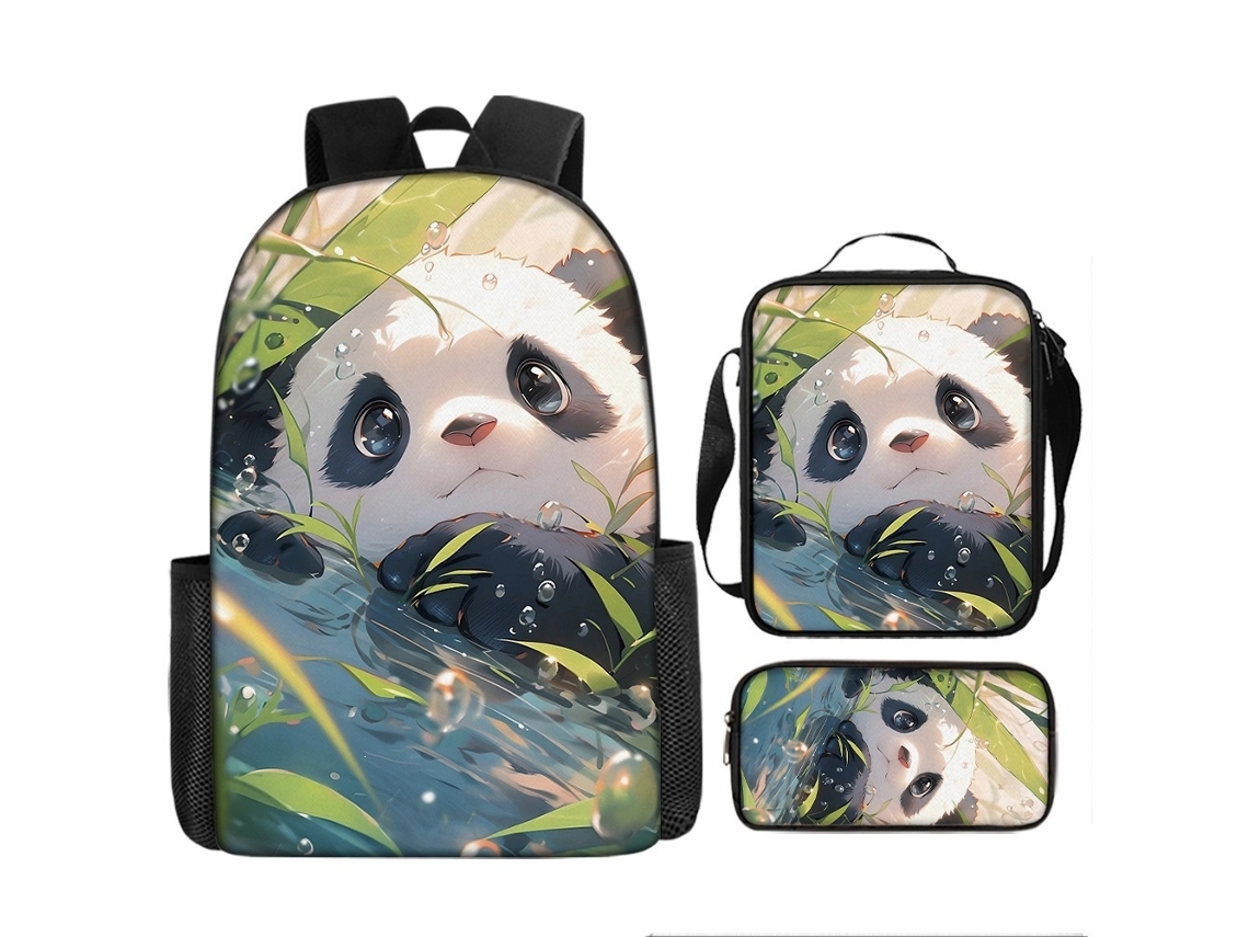 Mochila De Estudante 17 Polegadas - Conjunto 3 Peças Com Estojo E Lancheira Ideal Para Escola (estilo 9)