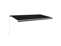 Toldo retrátil VIDAXL Anthracite Alumínio (600x350 cm)