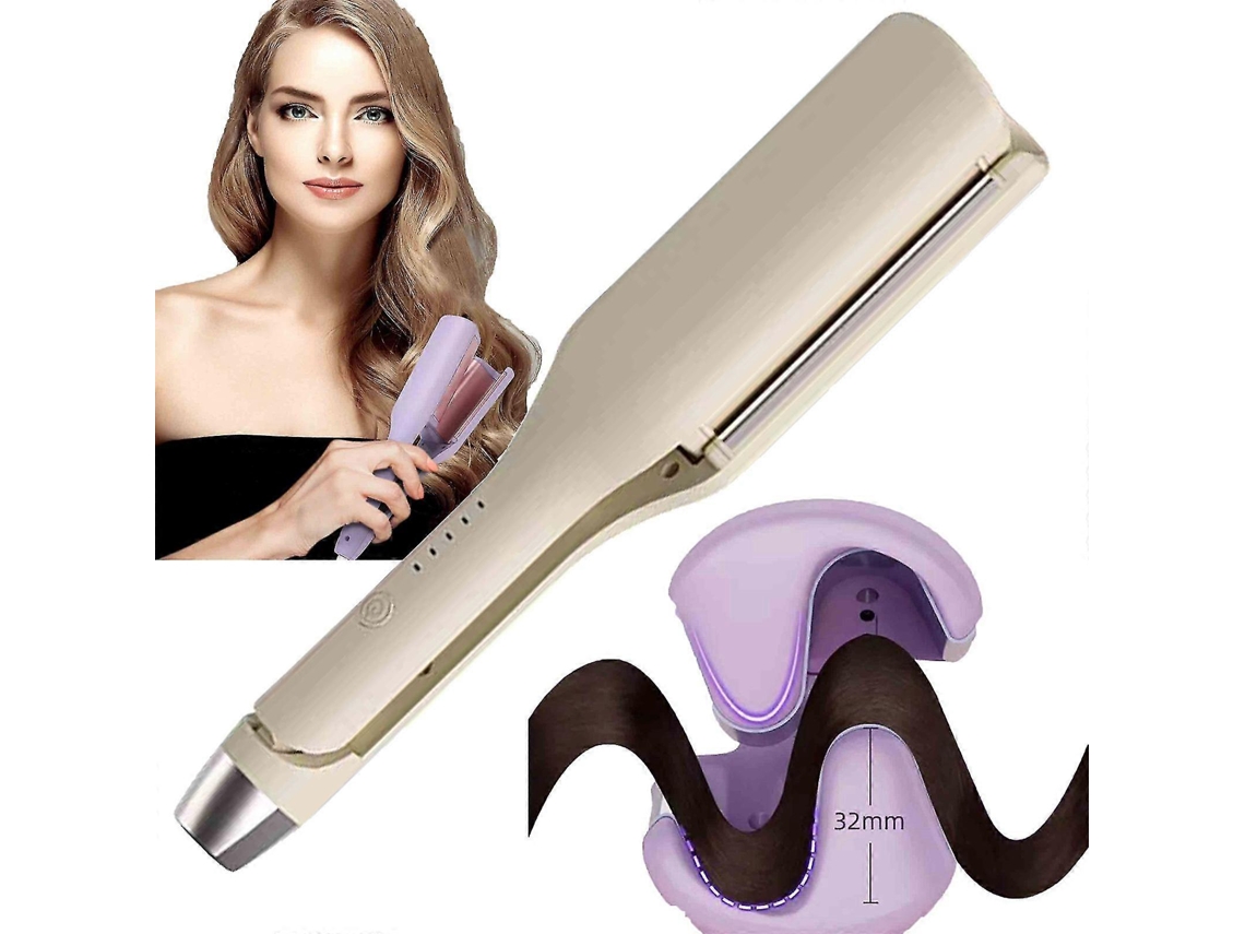 Wave Curling Ferro Rommantic Ovos Franceses Roll Curling Ferro Em Forma De V Cerâmica Big Waves Cabelo Crimper Hengjian