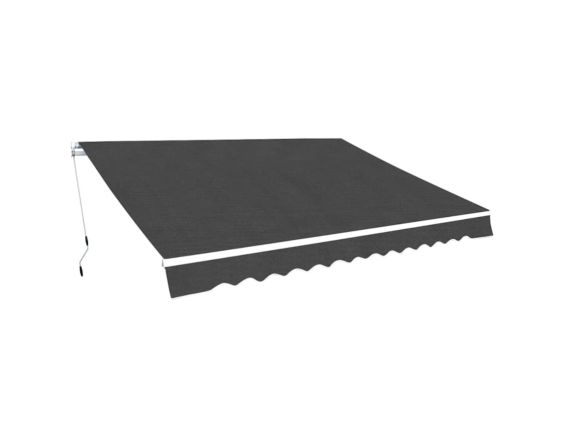 Vidaxl Toldo Dobrável Manual 350 Cm Antracite
