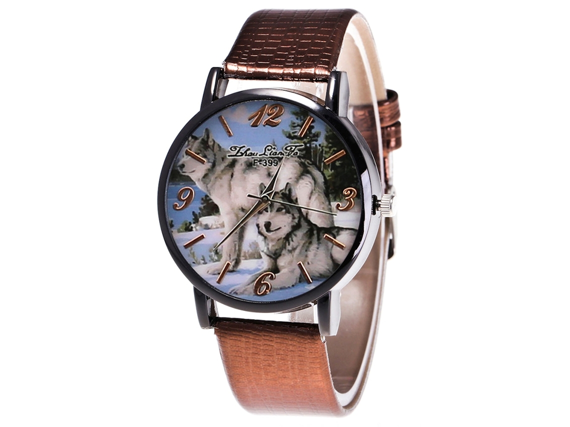 Reloj De Cuarzo Para Hombre Con Correa De Cuero Pu Resistente Al Agua (café)