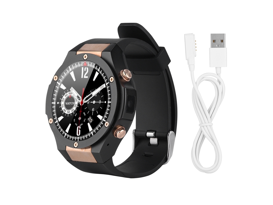 Relógio Inteligente Autorizado Microwear H2 dourado com monitoramento de frequência cardíaca e passos EOOCOO