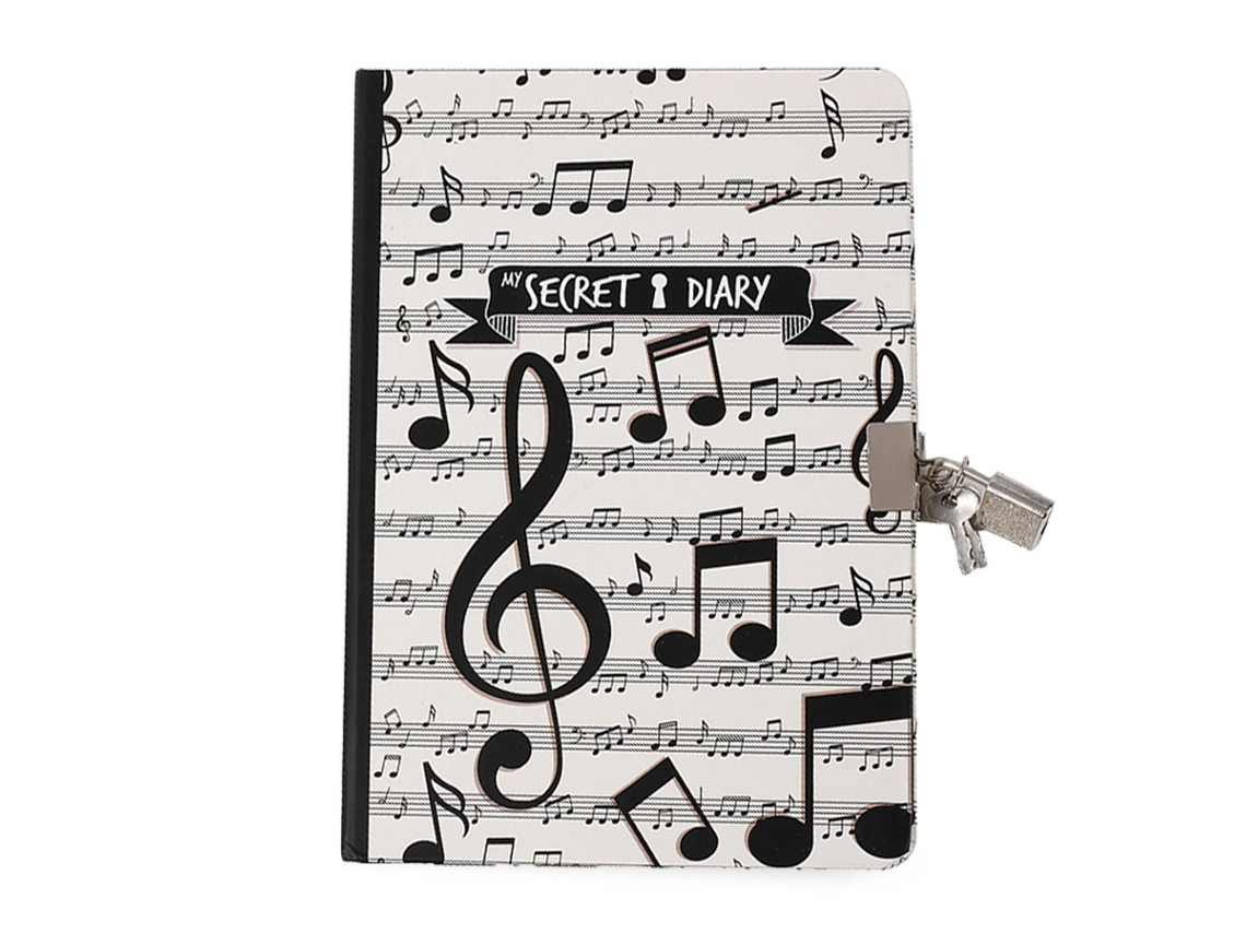 Diario I Total Music Pontilhado C/Cadeado Xl1821A