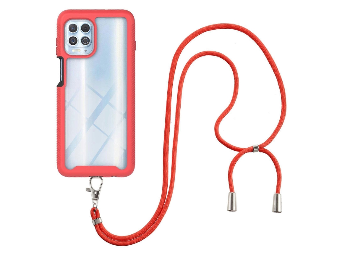 Capa Protetora Resistente A Impactos Em Pc + Tpu Para Motorola Edge S/g100, Série Starry Sky Solid Color, Com Alça Para Pescoço.