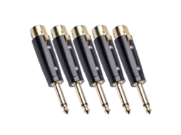 Adaptador de Áudio 6,35mm Macho para Xlr Fêmea 5 Peças HALINUIA