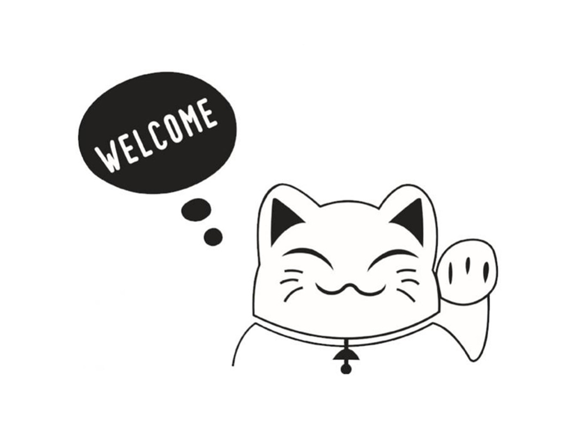 Adesivo De Gato Da Sorte Decorativo Parede Sala Quarto