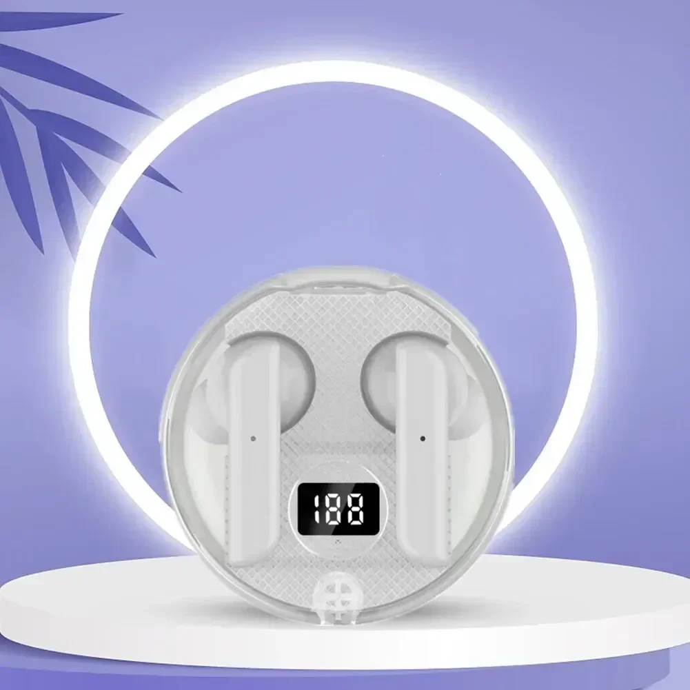 Fones De Ouvido Bluetooth Sem Fio Tws (brancos) Com Funções De Controle E Microfone À Prova D'água.