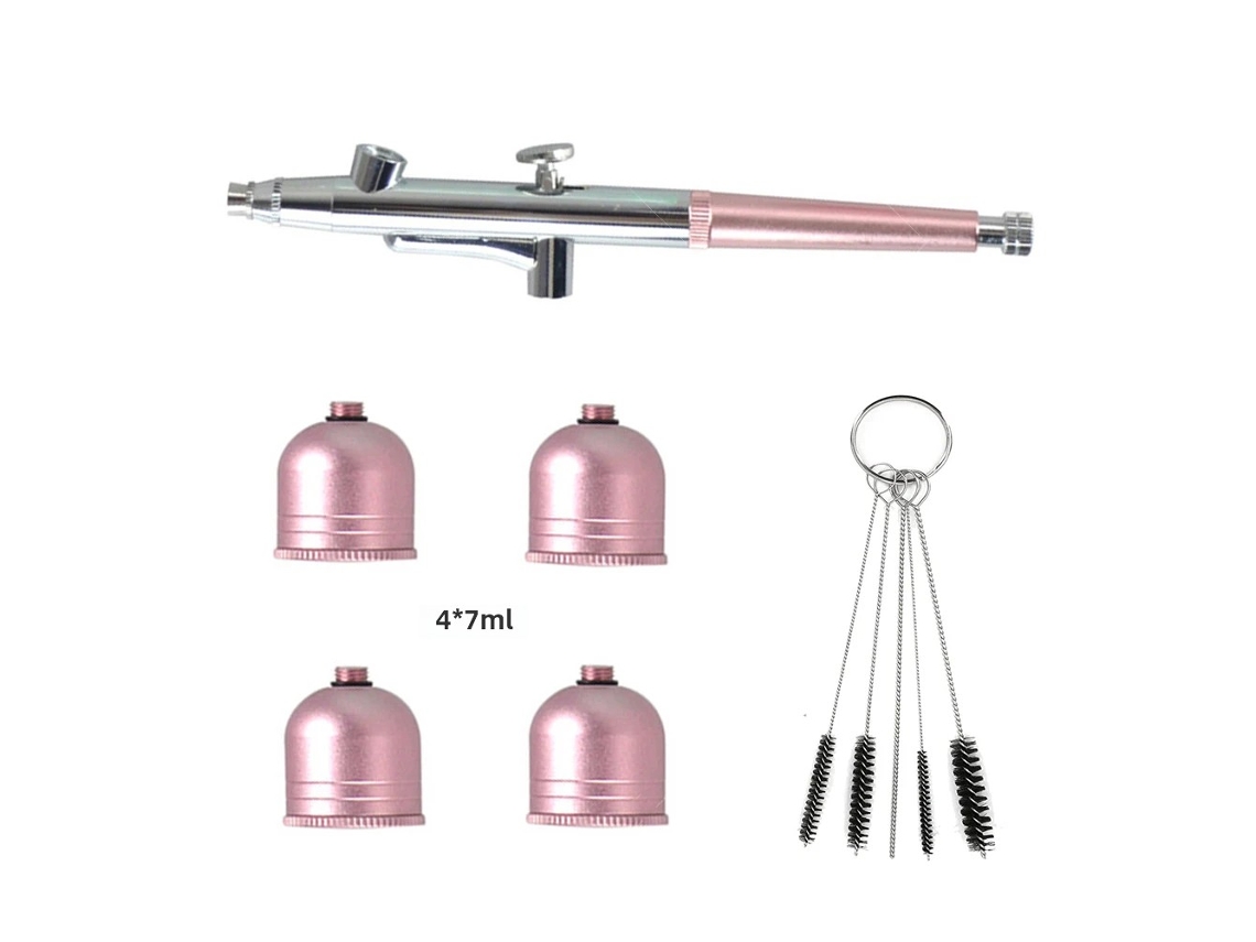 Kit De Pistola De Pintura K5 (rosa), Incluindo Copo, Kit De Limpeza E Ferramentas De Reposição.