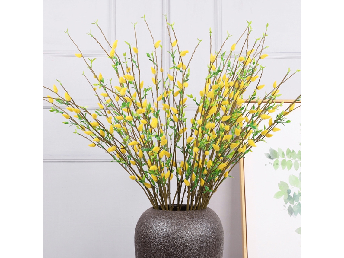 Fruta Artificial De Salix Argyracea (com Flocos, Plástico + Arame De Ferro) Eoocoo