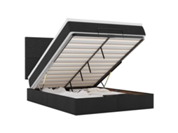 Ottoman Bed, Ottoman Beds Vidaxl Preto Tecido (140 X 200 Cm)
