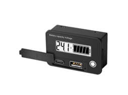 Voltímetro Digital Testador Tensão 8-30vdc Type-c Usb-a Alarme Baixa Memória Falha