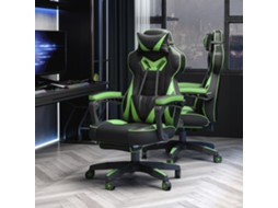 Cadeira de Escritório Gaming Ergonômica Altura Ajustável Reclinável com Apoio para Pés KAKFOUR