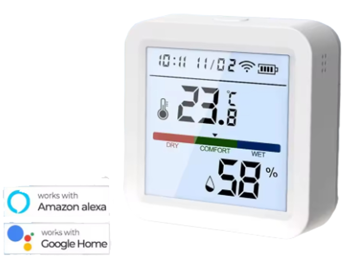 Sensor Inteligente De Temperatura E Humidade Wifi (compatível Com Tuya)