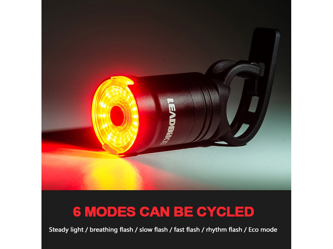 Luz Traseira De Bicicleta Led Inteligente Com Sensing De Freio Carregável Via Usb Para Segurança De Ciclismo
