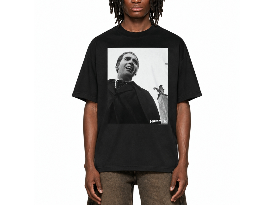Rockinstone Horror Movies Dracula Screenshot Black Adult T-shirt Size:m