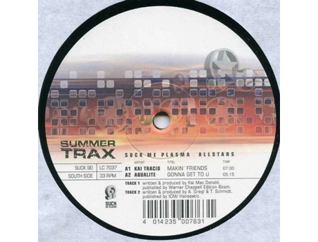 Vinil Suck Me Plasma Allstars - Summer Trax 11 Suck Me Plasma
