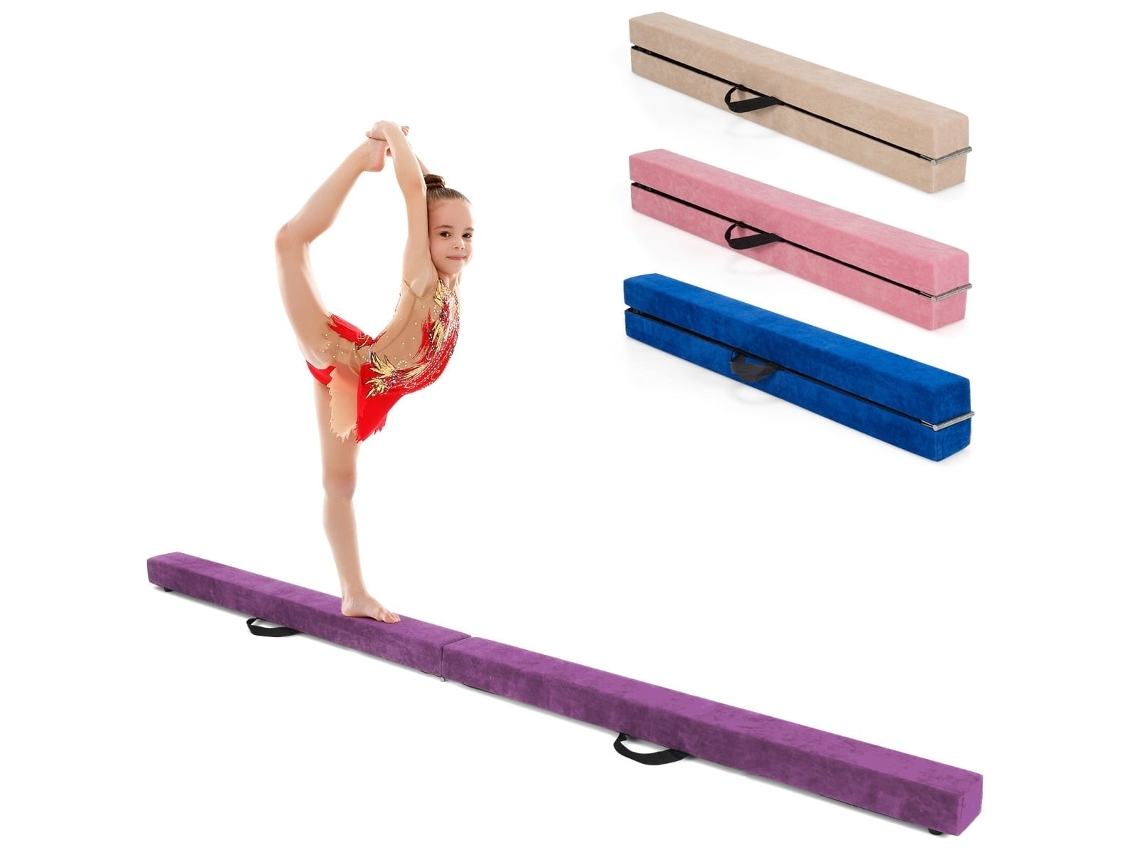 Trave de Equilíbrio Dobrável 210 Cm Ginástica Antiderrapante Roxa NORTHIX | NORTHIX