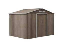 Depósito de Ferramentas em Aço com Ventilação e Portas de Correr, 277x195x192cm, Castanho Claro CHEZMOI | CHEZMOI