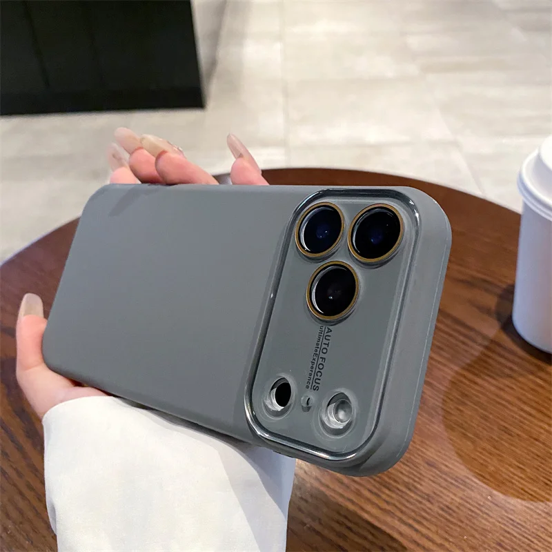 Capa De Celular De Silicone Líquido De Luxo (iphone 17 Pro, Cinza), Compatível Com Iphone, Oferece Proteção Completa.
