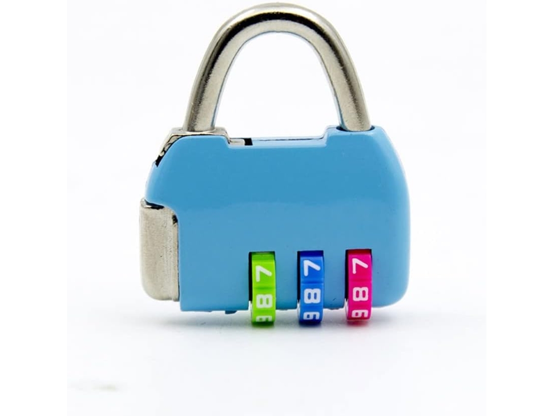 Mini Cadeado De Combinação 3 Dígitos Para Viagem, Mala, Mochila E