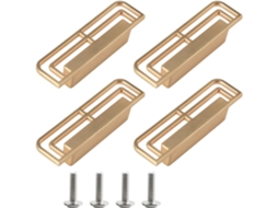 Conjunto De 4 Puxadores Metálicos Simples E Quadrados Para Gavetas Móveis, Ideais Para Decoração E Cômodas