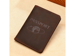 Porta-passaporte Com Bloqueio Rfid, Capa De Couro Genuíno Multifuncional Para Passaporte, Ideal Para Viagens E Emissão De Passagens Aéreas