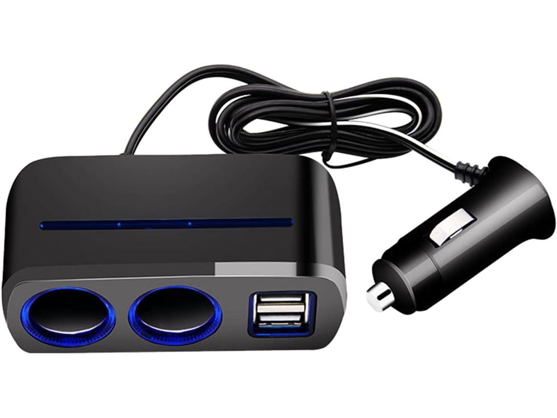 Adaptador Para Acendedor De Cigarros Carro Com 2 Portas Usb,