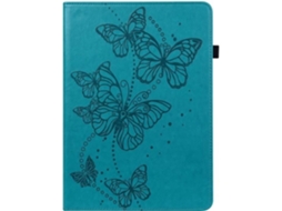 Capa Para Samsung Galaxy Tab S2 9.7 Sm T810 T815 Com Suporte Anti Choque E Proteção Contra Impactos Borboleta Azul Abx Tuotuo