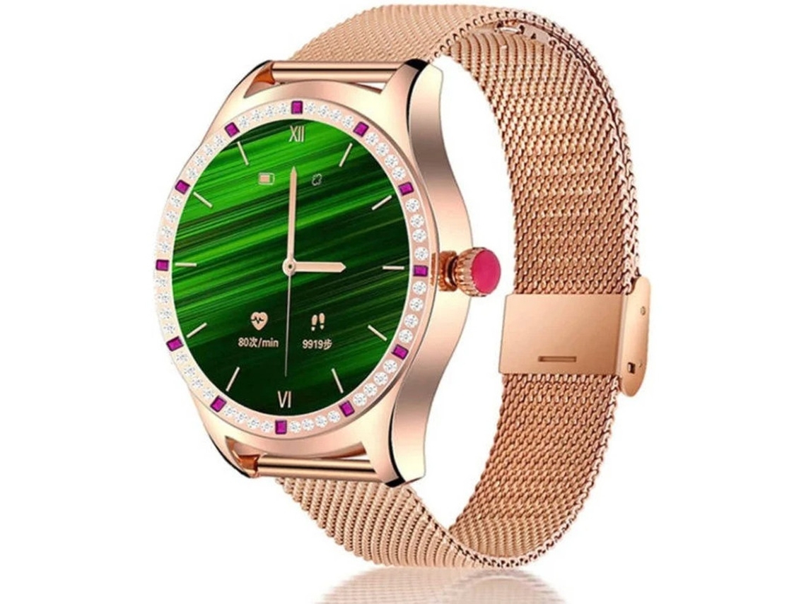 Smartwatch Feminino Bluetooth Falando Fitness Tracker Chamada Recebida Lembrete 10 Modos Esportivos Hr Sono Monitoramento Yizhood (ouro)