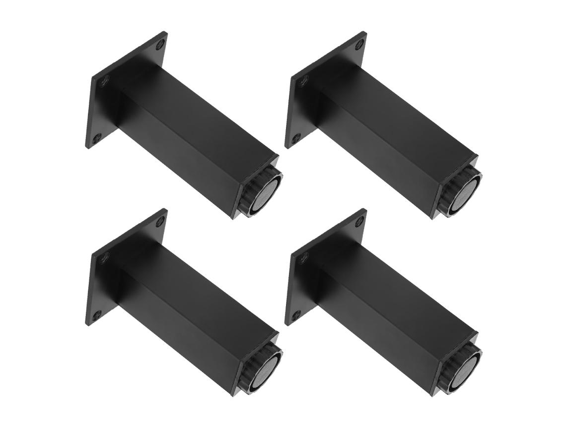 Pé Ajustável de Alumínio 120mm para Móveis 4pcs