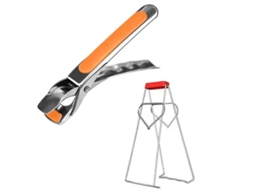 Pinza Antideslizante de Acero Inoxidable Anticaliente para Asaderas Freidoras de Aire Y Utensilios de Cocina Laranja
