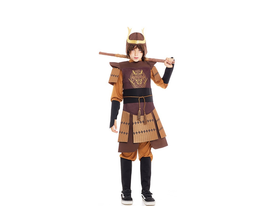 Fato de Menino PARTILANDIA Samurai Lendário Japonês Castanho (Tam.: 3-4 anos)