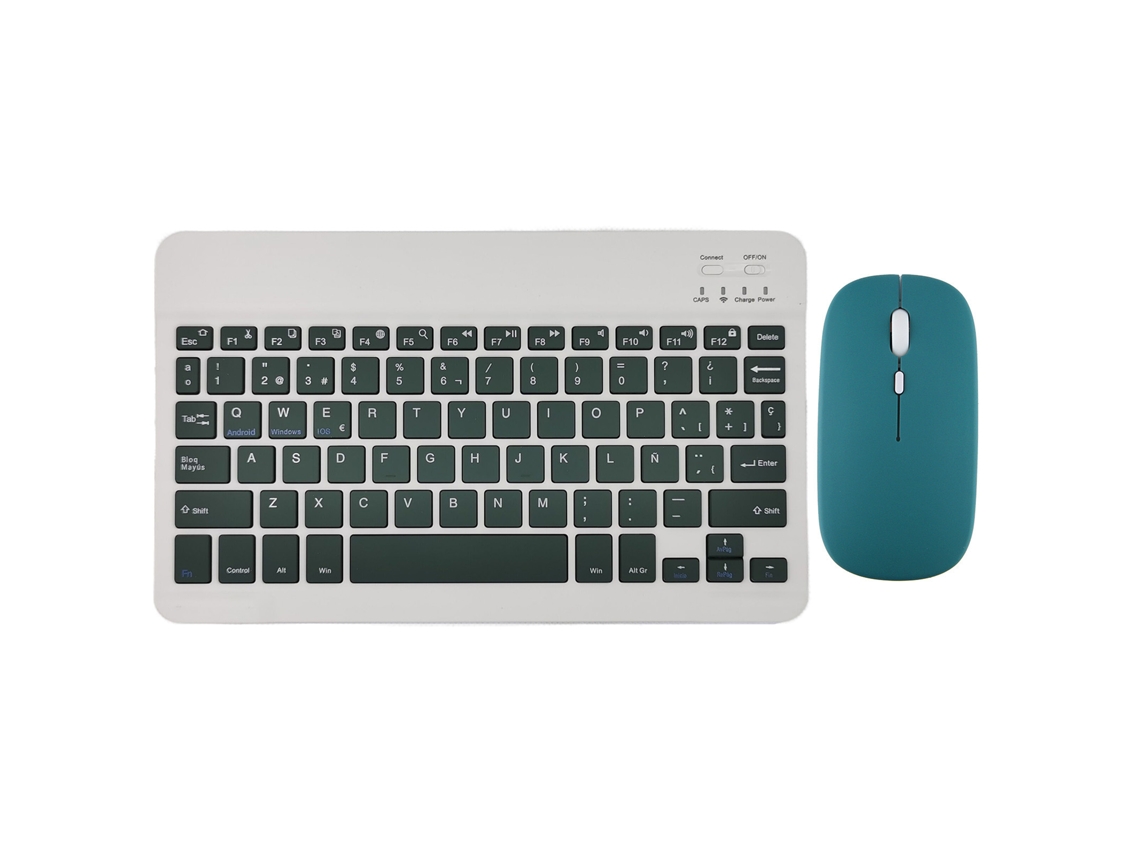 Teclado E Mouse Sem Fio Para Ipad Air 5, 4 Pro, 11, Bluetooth, Espanhol, Inglês, Android, Ios, Windows, Celular E Tablet. Aquaforge