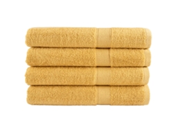 Vidaxl Toalhas Premium Solund 4 Pcs 100x200 Cm 600 Gsm Dourado