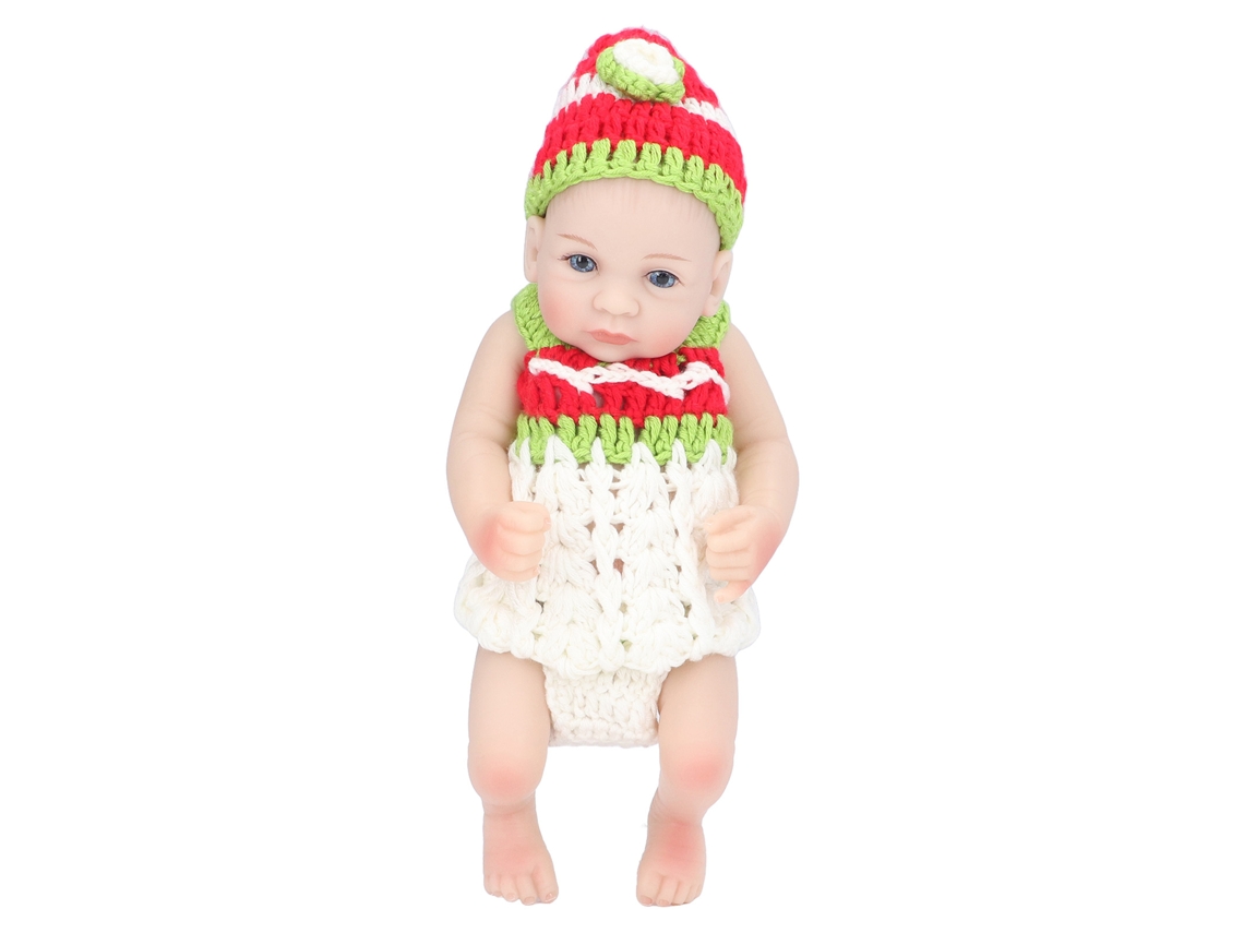 Boneca Reborn Bebê Realista 10 Polegadas Silicone Macio Membros Articulados Branca