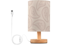 Luminária de leitura LED elétrica Kll com estampa paisley, 29 polegadas, para mesa de varanda feminina.