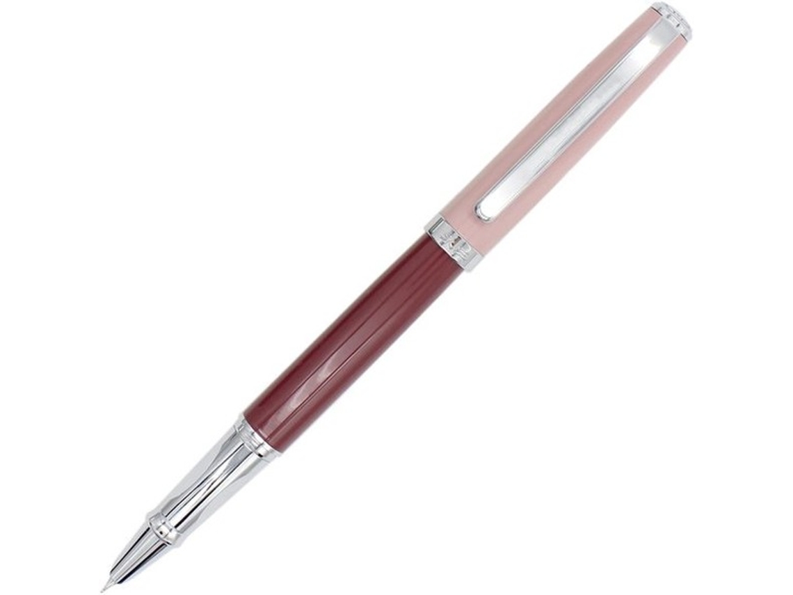 Elegância - Gullor Morandi - Caneta De Metal Colorida, Conversor De Tinta, Ponta Fina, Vermelho