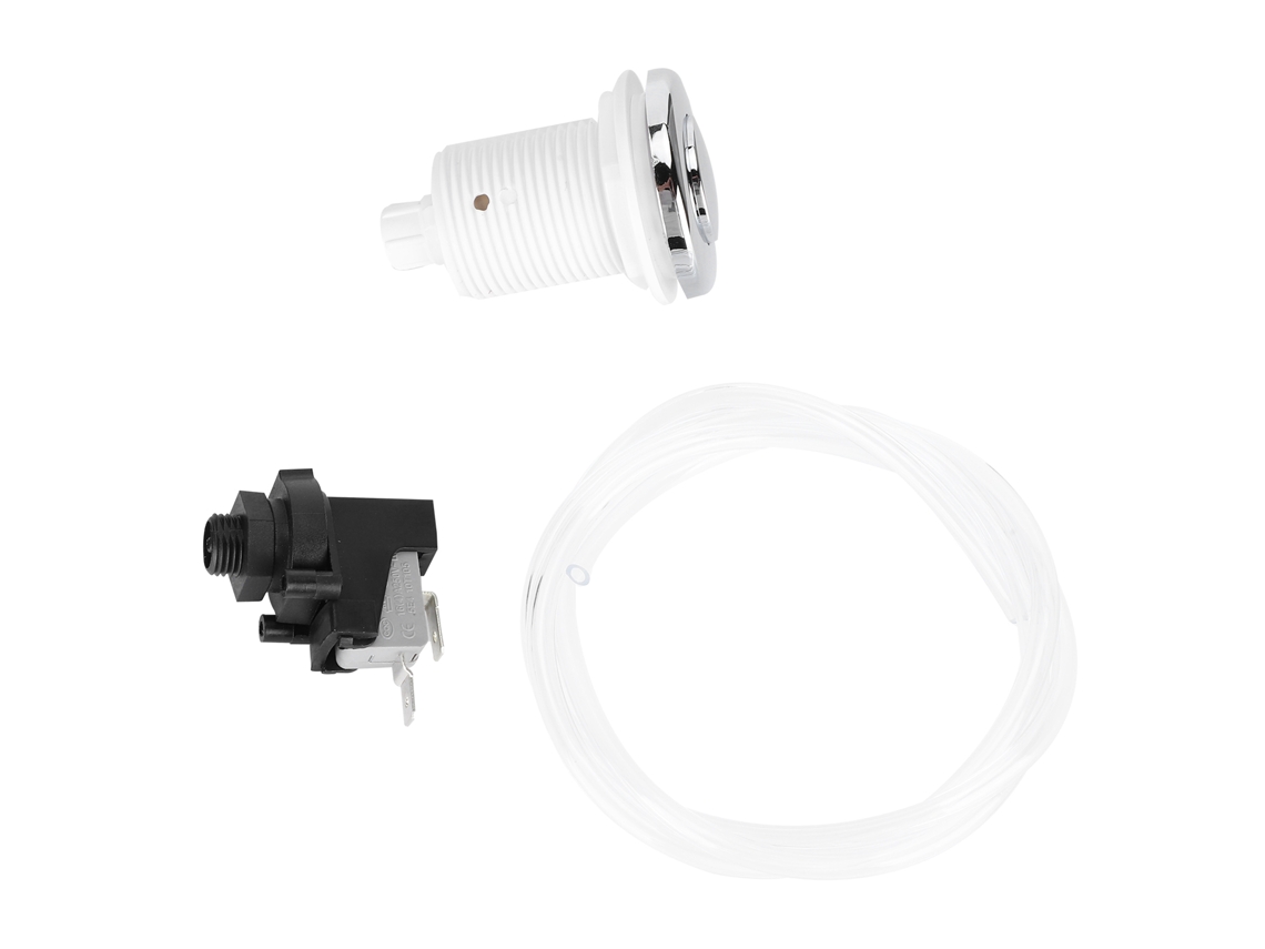 Interruptor de Botão Pneumático 250v para Spa Piscina Banheira com Tubo 1m Aço Inoxidável S/MARCA