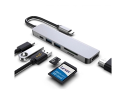 Lurelia Hub Usb-c 6 Em 1, Hdmi, Sd/tf, Até 5 Gbps