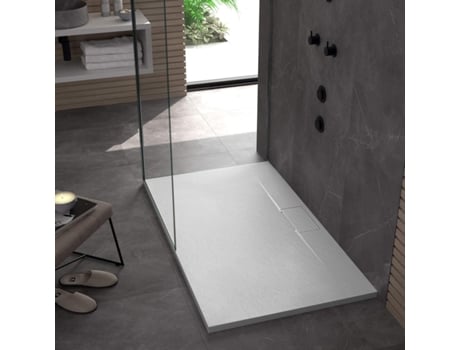 Base De Chuveiro Rea Bazalt Long White 80x100